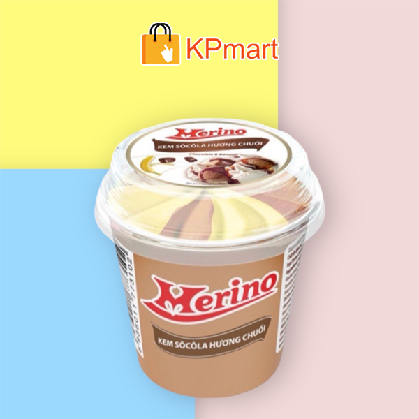 Kem ly socola chuối Merino Cup 73g