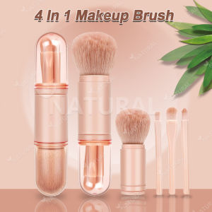 4 in 1 Makeup Brush Set Blush Loose Powder Eye Shadow Brush Full Portable Mini Makeup Brush Travel Cosmetics