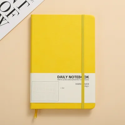 สมุดโน้ตจุด A5 ปกแข็ง PU สมุด Bullet Journal กระดาษถนอมสายตา 80 แกรม มีสายรัด สำหรับจดโน้ต วางแผน เรียน ทำงาน