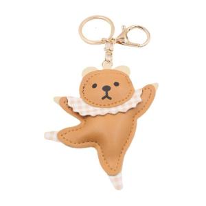 Ballet Dancing Bear Keychain Playful Ballet Bear Keychain Pendant Accessory for Adding Charm to Your Style