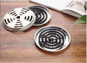 Hộp đựng nhang muỗi bằng inox khay đựng nhang muỗi có nắp đậy an toàn TD65