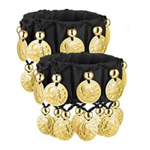 Gelang Krincingan India Belly Dance Aksesoris Tari Bracelet Coin Tamborin Krincingan Hiasan Tangan