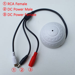 Mic CCTV Microphone Sound Monitor DC 9V 12V RCA Female Audio Sound Pickup For CCTV Kamera NVR DVR