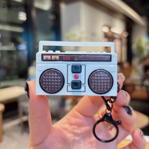 【ZP】 Cute Jewerry Mini Retro ghi Keychain có thể ghi lại và chơi âm nhạc vui vẻ âm nhạc hộp Mặt dây chuyền cá nhân vài món quà