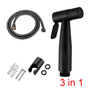 3in1 304 Stainless Steel Hand Held Toilet Bidet Sprayer Bathroom Shower Water Toilet Pipe Spray Gun Bidet Spray Set with High Pressure Bathroom Bidet Faucet