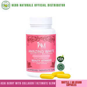 IAM AMAZING WHITE Advanced Glutathione made in NewZealand (60 Vegan Capsules) 60 Days Supply 1000mg High Quality Legit