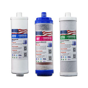 TROUWIDS 3 PCS 10 Inchs 3 Stage Filters Replacement Filter Element Complete Set PP/5 In 1/CTO