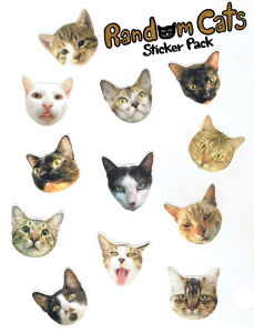 Random Cats sticker pack 10 pcs Vinyl stickers