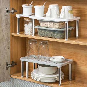 Expandable Counter Shelf Rack Spice Rack Organizer for Cabinet Storage Rack for Kitchen Bathroom and Cupboard Storage Organization