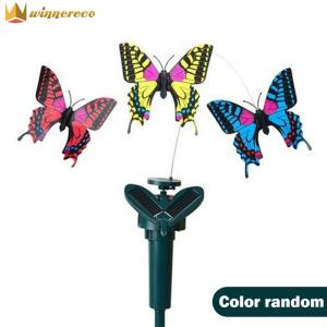 ผีเสื้อประดับสวนพลังงานแสงอาทิตย์ตกแต่งสวนผีเสื้อในร่มกลางแจ้งผีเสื้อบินสวนกันน้ำบรรยากาศงานฝีมือสร้างสรรค์สำหรับลานในฟาร์ม