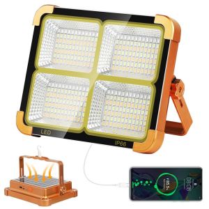 Solar LED Light Lampu Solar Lampu Emergency Luar Ruangan BB-608 200W / Lampu Sorot Solar Emergency Power bank Lampu Charger USB lampu Charger Matahari