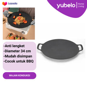 Wajan Konduksi Korea 34cm Original Grill Pan BBQ Anti Lengket Serbaguna Nonstick