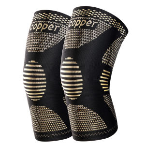 1Pair Copper knee compression sleeves braces knee pain Support Pads for RunningMeniscus TearACLArthritisJoint Pain Relief