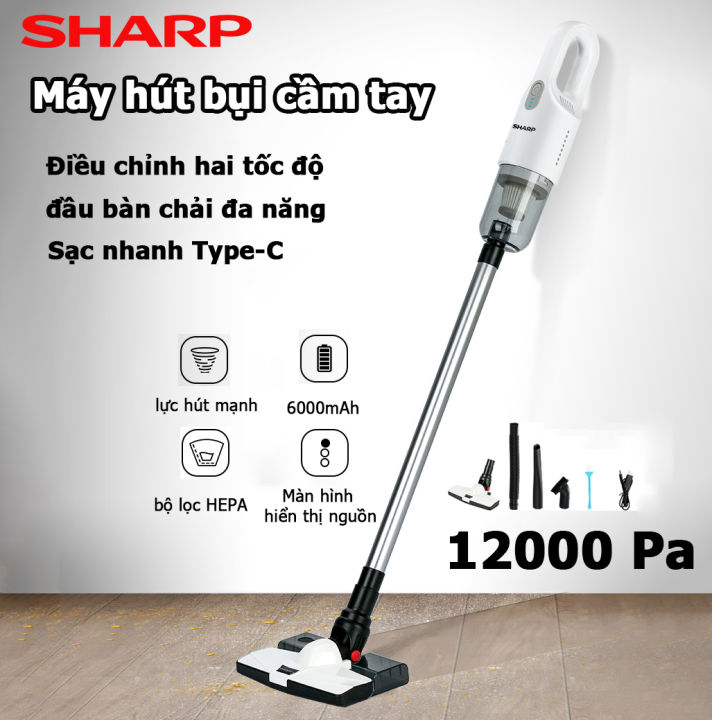 Sharp Máy hút bụi cầm tay không dây kiêm cây lau nhà đa năng 4 trong 1 ...