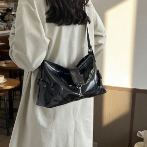 HESONG PU Women Handbag Vintage Large Capacity Crossbody Bags Versatile Simple Underarm Tote Bag For Women
