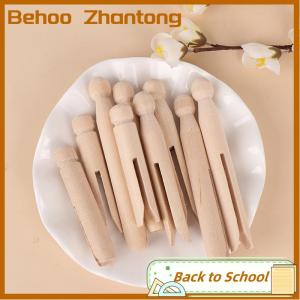 Behoo หมุดไม้ดอลลี่แบบดั้งเดิม5ชิ้นขาหนีบเสื้อผ้าไม้สไตล์ดอลลี่แบบดั้งเดิม