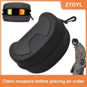 【ZTOYL】 Ski Snowboard Goggles Box Hard EVA Portable Protection Carrying Case Water Resistant Shockproof Shell Ski Accessories