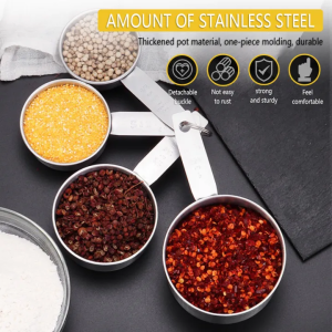 [Same Day Ship] 10PCS Stainless Steel Measuring Cup Spoon Stackable Tablespoons Cooking Baking Kitchen Accessories