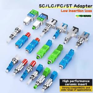 LC/UPC to SC/UPC Hybrid Fibre Simplex Adapter Coupler for Patch Cord Pigtail Optical Power Meter Red Light Pen FTTH