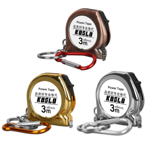 Pocket Sized Retractable Measuring Tape 3Meter Steel Scale Tape Measure Carabiner Mount Lightweight ABS Construction