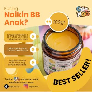 Ghee Mentega Bebas Laktosa MPASI 6+ 100gr HALAL | Penambah Berat Badan dan Nafsu Makan Anak | Grass-fed | Terkaramelisasi | Lebih Wangi Lebih Enak
