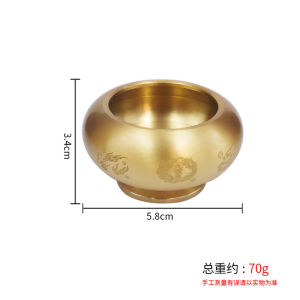 Rotating Brass Treasure Bowl Feng Shui Wealth Money Bowl Office Desk Fortune Decor Treasure Pot
