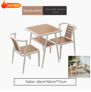 Leisure outdoor square table and chair set suitable for the leisure area of villa gardens and balconies. It is suitable for small-sized families to use as a coffee table and chairs.