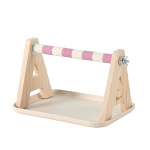 OUTOPEN Bite Resistant Wooden Bird Platform with Tray Stable Bird Training Stand Parrot Toys Durable Parrot Climbing Rack Pet Training