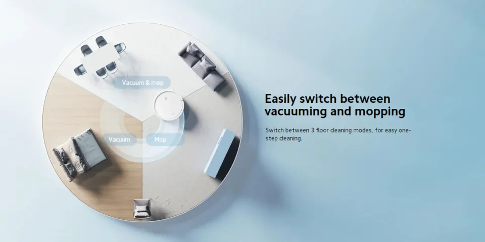 Xiaomi Robot Vacuum E10 B112, 1 Year Mi Malaysia Warranty, 2 in 1 Mopping  System, 4000Pa Suction, Smart APP Control