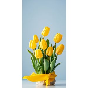 Lukisan Dinding Bunga Berwarna Cocok Untuk Hiasan Ruang Tamu Kamar Tidur Kantor MURAL - 011