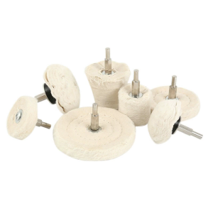 6Piece/set Cotton Polishing Pad Buffing Wheel For Metal Surfaces Alloy Wheel Detailing With 6mm Shaft Compatibility