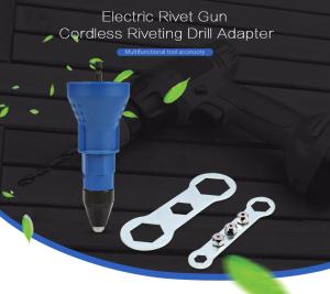 Electric Rivet Cordless Riveting Drill Adapter Insert Nut Tool 2.4-4.8mm