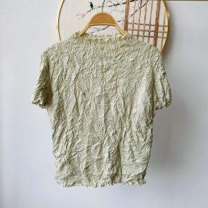 Miyake end pleated handmade pleated super soft fabric slimming casual fashion T-shirt