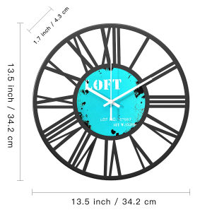 Minimalist Nordic Series Wall Clock Iron Art Hot Sale Home Living Room Clock Simple Retro Creative Wall Decoration 34.2x34.2cm
