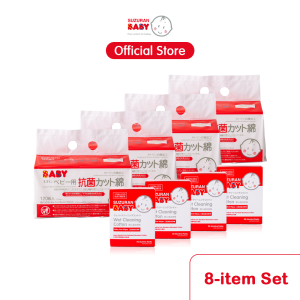 Suzuran Baby 8-Pack Absorbent Cotton Bundle