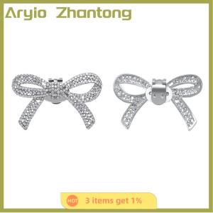 Aryio 1pcs thời trang sáng bóng pha lê giày trang trí Clip phụ nữ Giày Khóa Phụ Kiện cao gót vuông thạch có thể tháo rời giày trang trí hoa