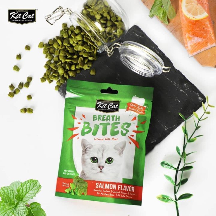 Kitcat Breath Bites ขนมขัดฟันแมว ลดกลิ่นปาก 6 รสชาติ