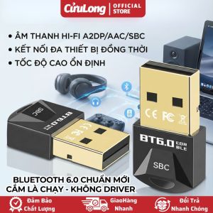 USB Bluetooth 6.0 EDR Dongle Cho PC Máy Tính Laptop Kết Nối Tai Nghe Loa Tay Cầm Chuột Bàn Phím