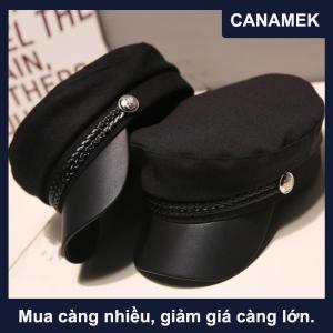 【CANAMEK】 Mũ da quân đội mũ thủy thủ mũ đội trưởng mũ đội trưởng du lịch