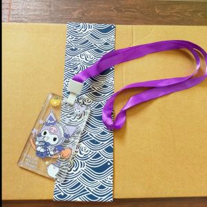ID CARD HOLDER NAME TAG PLUS TALI LANYARD MOTIF MOMOBEARSANRIO DLL