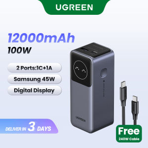 UGREEN Laptop PowerBank 25000mAh 200W 20000mAh 165W 130W Super Fast Charging for Laptop Dell MacBook air Lenovo Power Station TFT Dispaly 3-Port Support iPhone 17 16 pro max SAMSUNG S25 Ultra 45W Fast Charging Portable Power Bank