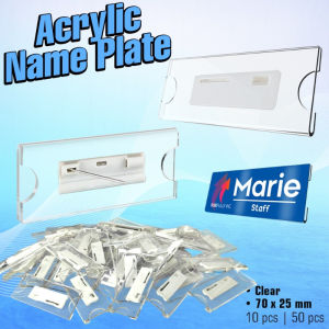 10Pcs Magnetic Acrylic Nameplate / Name Badge / NameTags School and Company with case or magnet Restaurant Work