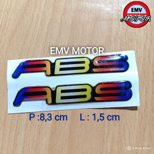 sepasang emblem ABS twotone