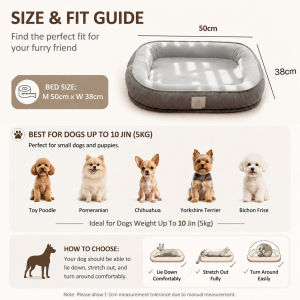 LDECO Removable Soft Plush Dog Bed - Comfortable Washable Pet Mat With Non-Slip Base Suitable For Puppies & Cats & Dogs