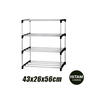 Rak Sepatu Stainless Steel Kuat Tempat Sepatu Multifungsi Kapasitas Besar