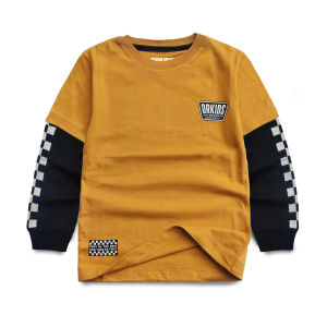 ORKIDS Kaos Panjang Anak Laki Laki Atasan Anak Cowok Best Mustard