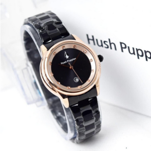 Jam Tangan Wanita / Cewek Hush Puppies 7833Ls Stainless Stell Tanggal Aktif - COD