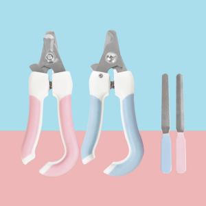 Stainless Steel Nail Clippers with Nail File Tool Suitable for Pet Dogs and Cats Pet Nail Trimming