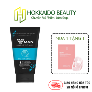 Gel rửa mặt Vman hương nước hoa giảm bóng nhờn và ngừa mụn cho nam giới 150ml