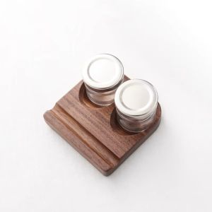 FANME Sealed Container Glass Pen Line Pen Wooden Pole Dipping Pen Storage Rack Tools Art Supplies Stationery Dip Pen Ink Holder Art Writing